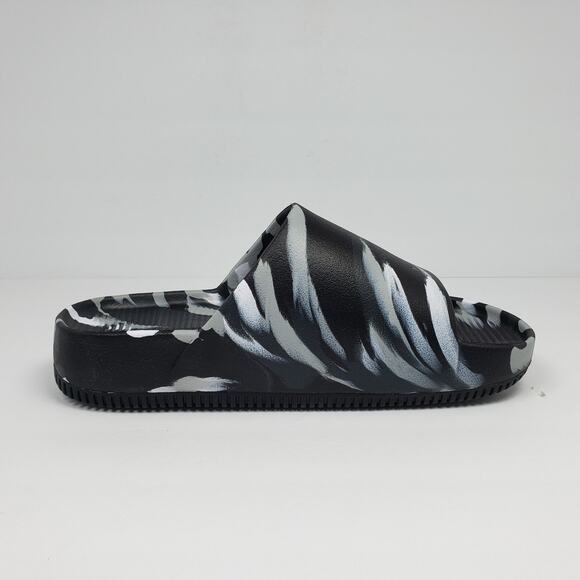 Nike Calm Slide SE Mens Size 8 Womens Sz 9 Black Marble Slip On Slide Sandals main image 4